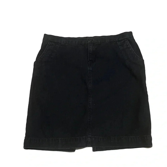 GAP Black Short Denim Skirt Early 00s Size 10 - Picture 2 of 4